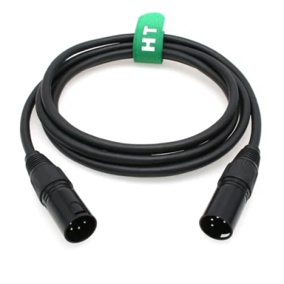 Afbeelding van HangTon 4 pins XLR stroomkabel voor Godox VL150 VL200 VL300 videolamp en controller mannelijk naar 2 m