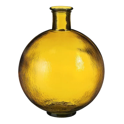 Afbeelding van Firenza Fles Vaas H42 x Ø34 cm Gerecycled Glas Oker