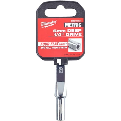 Afbeelding van MILWAUKEE 4932478324 ratel dop metrisch lang 1/4&quot; 5 mm