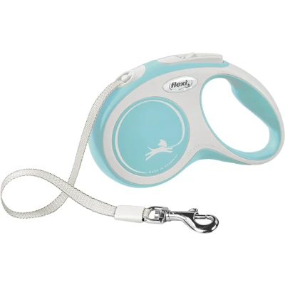 Afbeelding van Flexi Rollijn New Comfort Tape S 5 m Hondenriem Lichtblauw&amp;Lichtgrijs