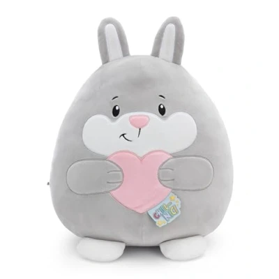 Afbeelding van pluche dier Chill NICI Konijn met hart, 30 cm, grijs, schattige knuffel om te knuffelen, spelen, voor kinderen en volwassenen, een geweldig cadeau idee