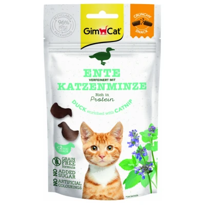 Afbeelding van Gimcat Crunchy Snack 50 g Kattensnack Eend&amp;Kattenkruid