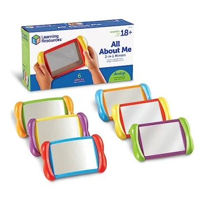 Afbeelding van Learning Resources All About Me 2 in 1 spiegels (set van 6)