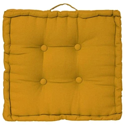 Image de coussin de sol dorian 40 x cm jaune ocre