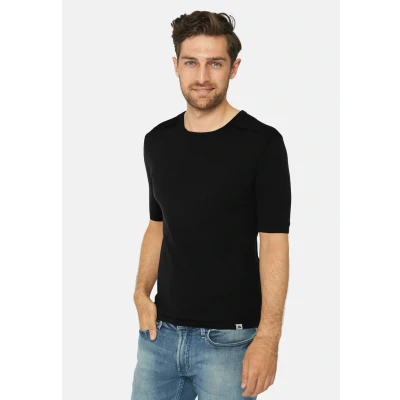 Afbeelding van Danish Endurance Merino Tshirt basic, Heren, Maat: Small, Black