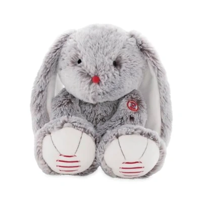 Afbeelding van Kaloo Rood pluche konijn Leo grijs 38 cm klein zacht van zijdeachtig bont vanaf de geboorte, K962984