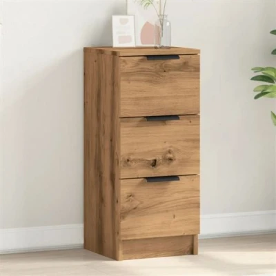 Image de vidaXL Buffet chêne artisanal 30x30x70 cm bois d&#039;ingénierie856957