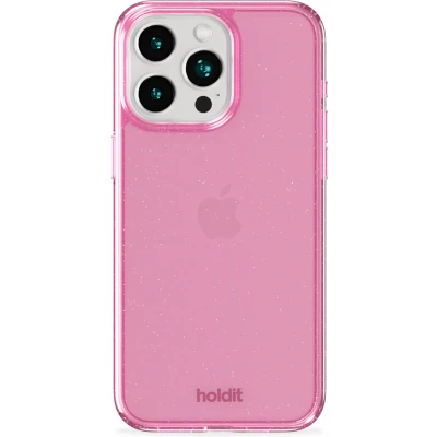 Afbeelding van Holdit Hoesje Geschikt voor iPhone 15 Pro Glitter Case roze