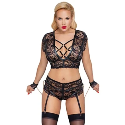 Afbeelding van BH Set Bondage Zwart