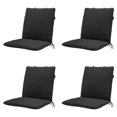 Afbeelding van Madison Stapelstoel kussen Black eco + nature outdoor finishing 4 stuks