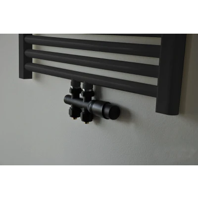 Afbeelding van Riko set thermostatisch onderblok recht mat zwart