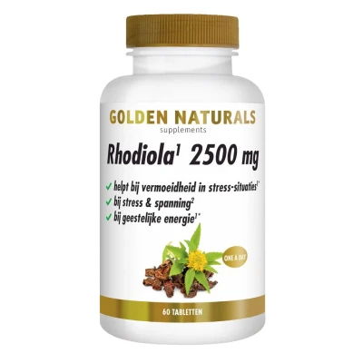 Afbeelding van Golden Naturals Rhodiola 2500 mg Tabletten