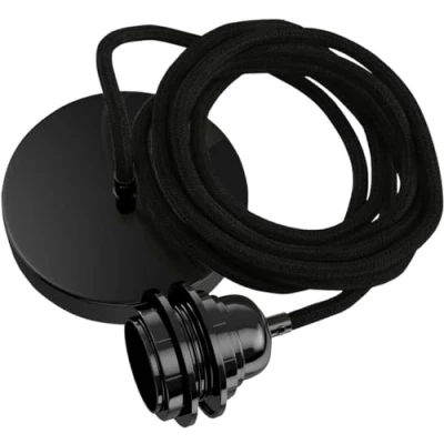 Afbeelding van Lampfitting voor Plafond Zwart 1 fitting