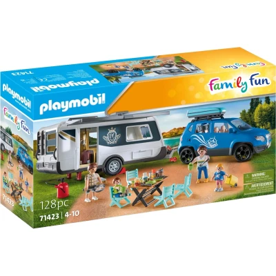 Afbeelding van Playmobil Family Fun Caravan met auto 71423