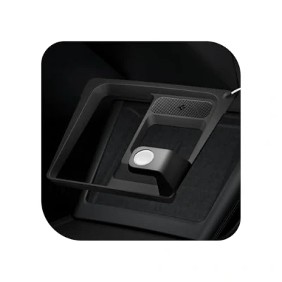 Afbeelding van Spigen Tesla Model 3 2024 Highland in 1 draadloos laadstation, eenvoudig kabelbeheer, ontworpen voor accessoires carbon