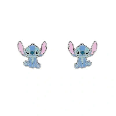 Afbeelding van Disney Stitch oorstekers, één maat, verzilverd messing, Geen edelsteen, Messing verzilverd, edelsteen