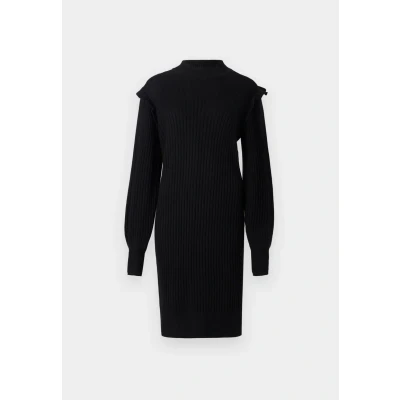 Afbeelding van Object Objmalena Ruffle Dress Gebreide jurk, Dames, Maat: 36, Black