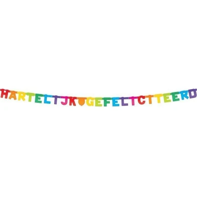 Afbeelding van Letterslinger Hartelijk gefeliciteerd