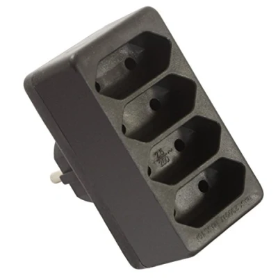 Afbeelding van AS Schwabe 48412 Stopcontactsplitter Zwart