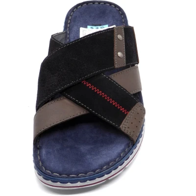 Afbeelding van Rohde 5982 Volwassenen Heren slippers Kleur: Blauw Maat: 41