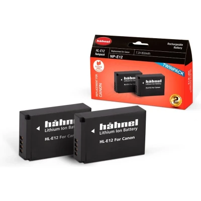 Afbeelding van Hahnel Accu HL E12 2 pak voor Canon M50, M50 II, M100, M200, SX70)