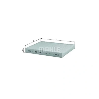 Afbeelding van MAHLE ORIGINAL LA 144 Interieurfilter Stoffilter 215,0 165 25,0 MITSUBISHI: ASX Off Road, MAZDA: MX 5 2, KIA: CARENS 4
