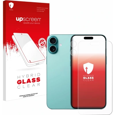 Afbeelding van upscreen Screenprotector voor Apple iPhone 16 Plus (Voor+Camera) Folie Beschermfolie Beschermglas transparant