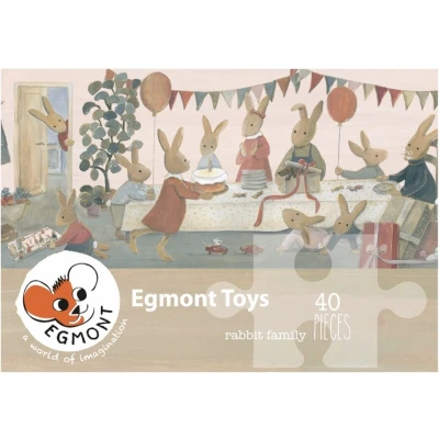 Afbeelding van Egmont toys vloerpuzzel konijnenfamilie 40st