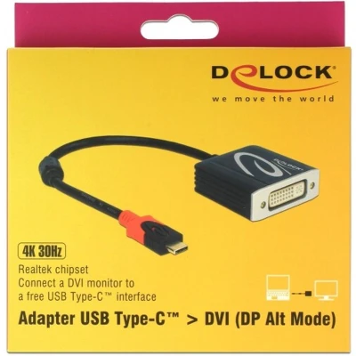 Afbeelding van USB C naar DVI kabel 0.2 m Delock
