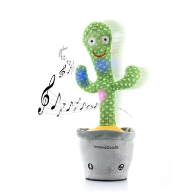 Afbeelding van Oplaadbare Dansende en Pratende Cactus met Muziek Meerkleurige Led&#039;s Cacxi InnovaGoods