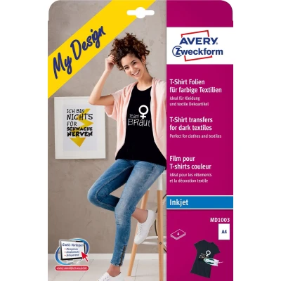 Afbeelding van Avery Zweckform My Design T Shirt MD1003 inkjet textielfolie DIN A4 voor gekleurd textiel, Geoptimaliseerd