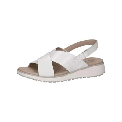 Afbeelding van Caprice Sandalen met sleehak, Dames, Maat: 42, White naplak Leer