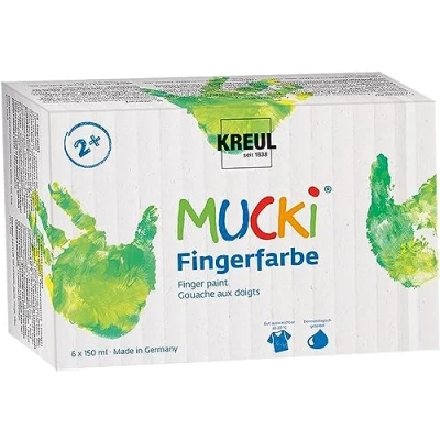 Afbeelding van Mucki Vingerverf Set Basis 6x150 ml