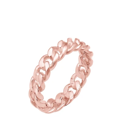 Afbeelding van Elli Chain Optic Ring Rose goldcoloured, Dames, Maat: 54, gold coloured