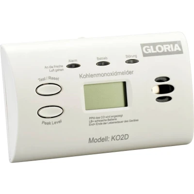 Afbeelding van Gloria KO2D Koolmonoxidemelder werkt op batterijen Detectie van Koolmonoxide