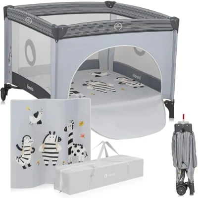 Afbeelding van Lionelo Bonnie Kinderbox Kinderbed tot 15 kg Zijwanden van luchtige gaas Ruime speelruimte Systeem voor snel in en opvouwen Meegeleverde draagtas