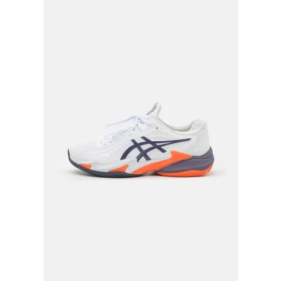 Afbeelding van Asics Court FF 3 CLAY Tennisschoenen voor kleibanen, Heren, Maat: 40.5, White/greyish purple Textiel/ synthetisch