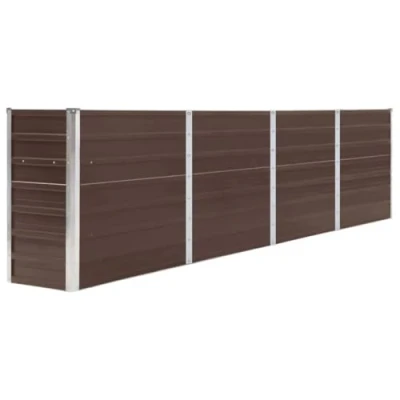 Afbeelding van Plantenbak verhoogd 320x40x77 cm gegalvaniseerd staal bruin