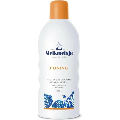 Afbeelding van Melkmeisje Bad en Douche Creme Honing 1000 ml
