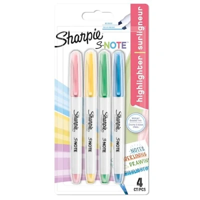 Afbeelding van Markeerstift Sharpie S note blister à 4 kleuren