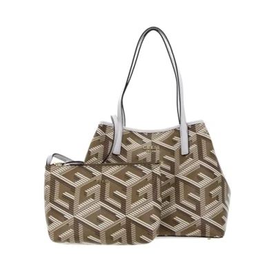 Afbeelding van GUESS Vikky Large Tote Bag voor dames, Taupe logo