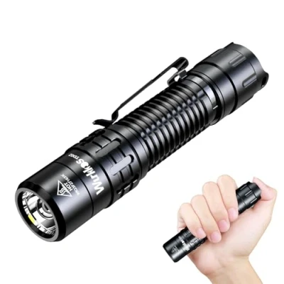Afbeelding van Wurkkos TD02 Tactische led zaklamp, superhelder, 2000 lumen, USB C oplaadbaar, IP68 waterdicht met 6 modi, kleine draagbare zaklamp voor binnen en buitenactiviteiten