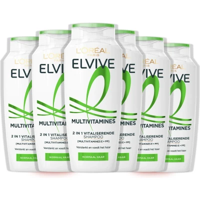 Afbeelding van 6x L&#039;Oréal Elvive Multivitamines Shampoo 250 ml