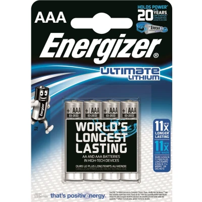 Afbeelding van Energizer Batterijen Lithium Aaa, Blister Van 4 Stuks