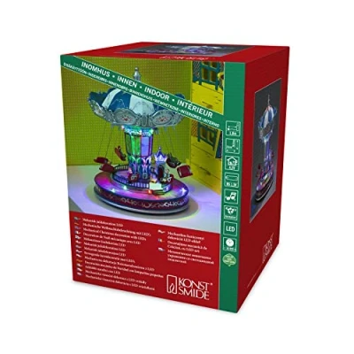Afbeelding van Konstsmide 3443 000 LED decor Caroussel RGBW Bont Stroomvoorziening kiesbaar, Animatie, Kerstliedjes, Schakelaar