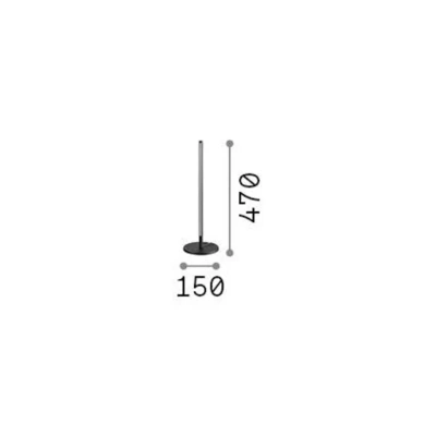 Afbeelding van Ideal Lux LED tafellamp Filo zwart aluminium hoogte 47 cm