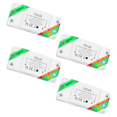 Afbeelding van ZigBee Draadloze Schakelaar NOUS L6Z, DIY Aangesloten Schakelmodule met Timer Alexa Domotica Tuya Smart Life LED Relais 220V Nest Google Home Assistant, 2MQTT. Hub Vereist