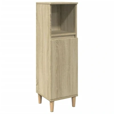 Afbeelding van Badkamerkast 30x30x100 cm bewerkt hout sonoma eikenkleurig