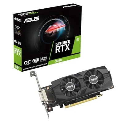Afbeelding van Asus NVIDIA GeForce RTX 3050 Videokaart LP BRK OC 6 GB GDDR6 RAM PCIe x16 DisplayPort, HDMI, DVI G Sync , Overclocked, Low Profile