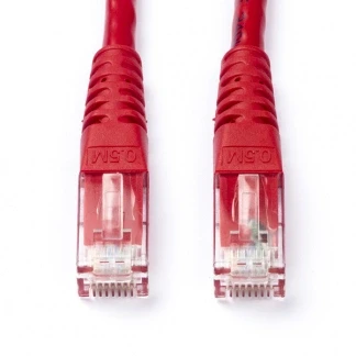 Afbeelding van Netwerkkabel Cat6 U/UTP 0.5 meter (100% koper, Rood)